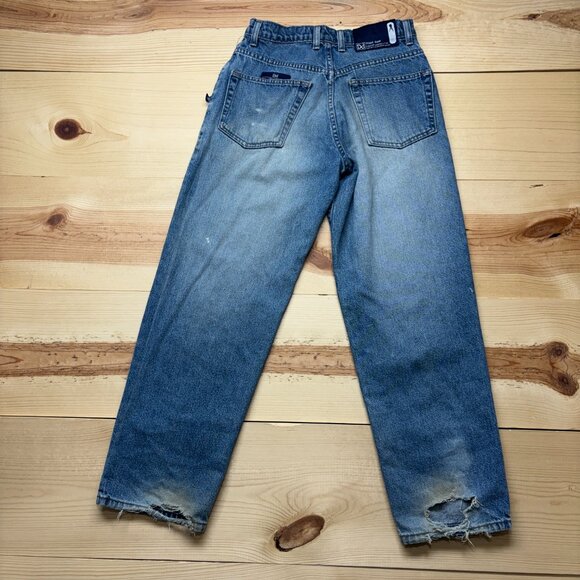 Vintage Droors Denim Jeans Mens 28x30 Blue Baggy Utility Skater 90s Y2K Made USA - Picture 1 of 16
